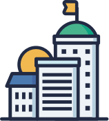 Landlord Buildings Illustration Icon for Commercial Landlords