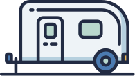 Landlord Trailer Illustration Icon for Leased Pads