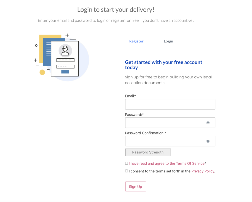 Recourse login or create account